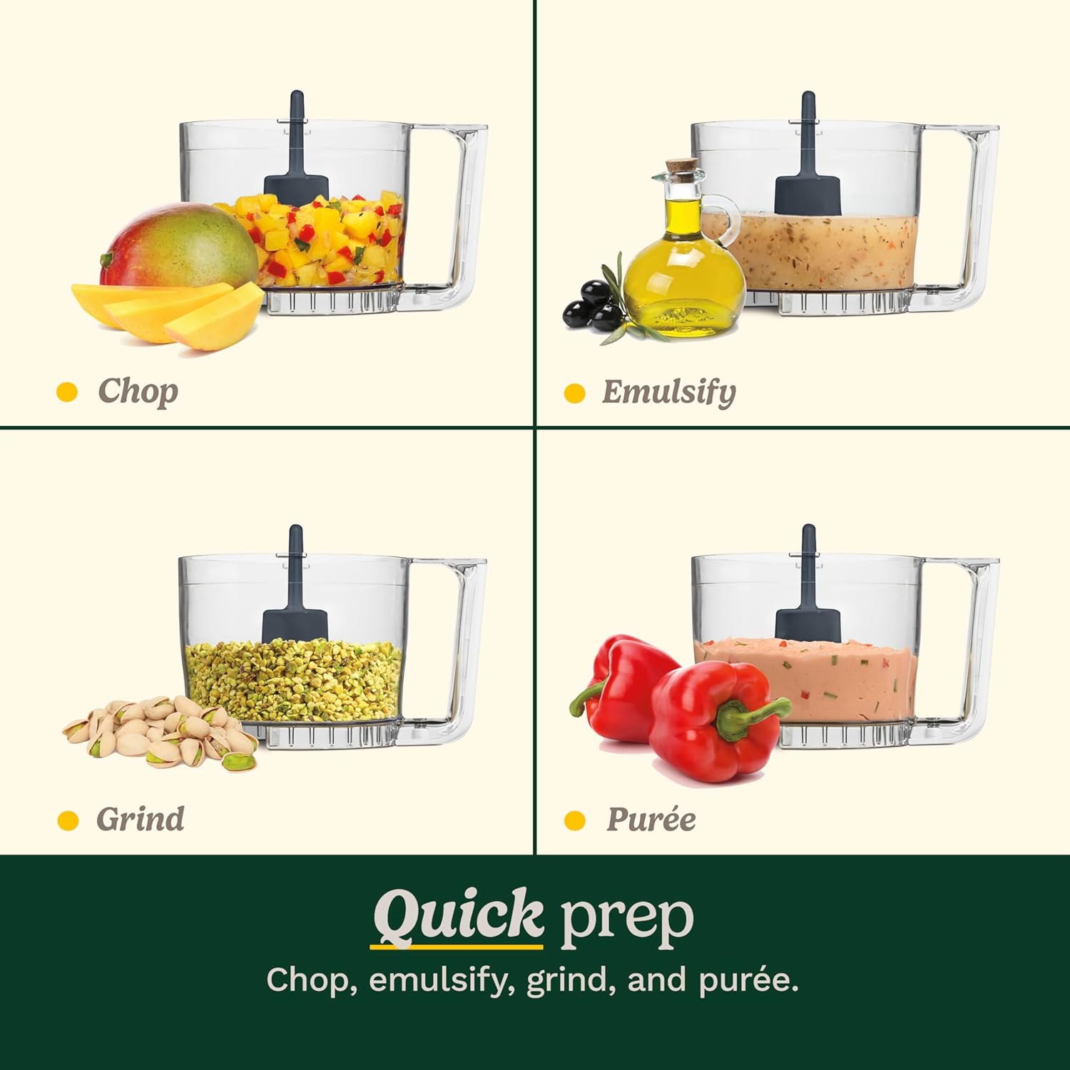 Cuisinart Mini-Prep Plus Food Processor, 24-Ounce Mini Food Processor to Chop Herbs, Vegetables, and Hard Cheese, 24-Ounce Work Bowl, Reversible Stainless Steel Blade, DLC-2ABC, Brushed Chrome - Image 4